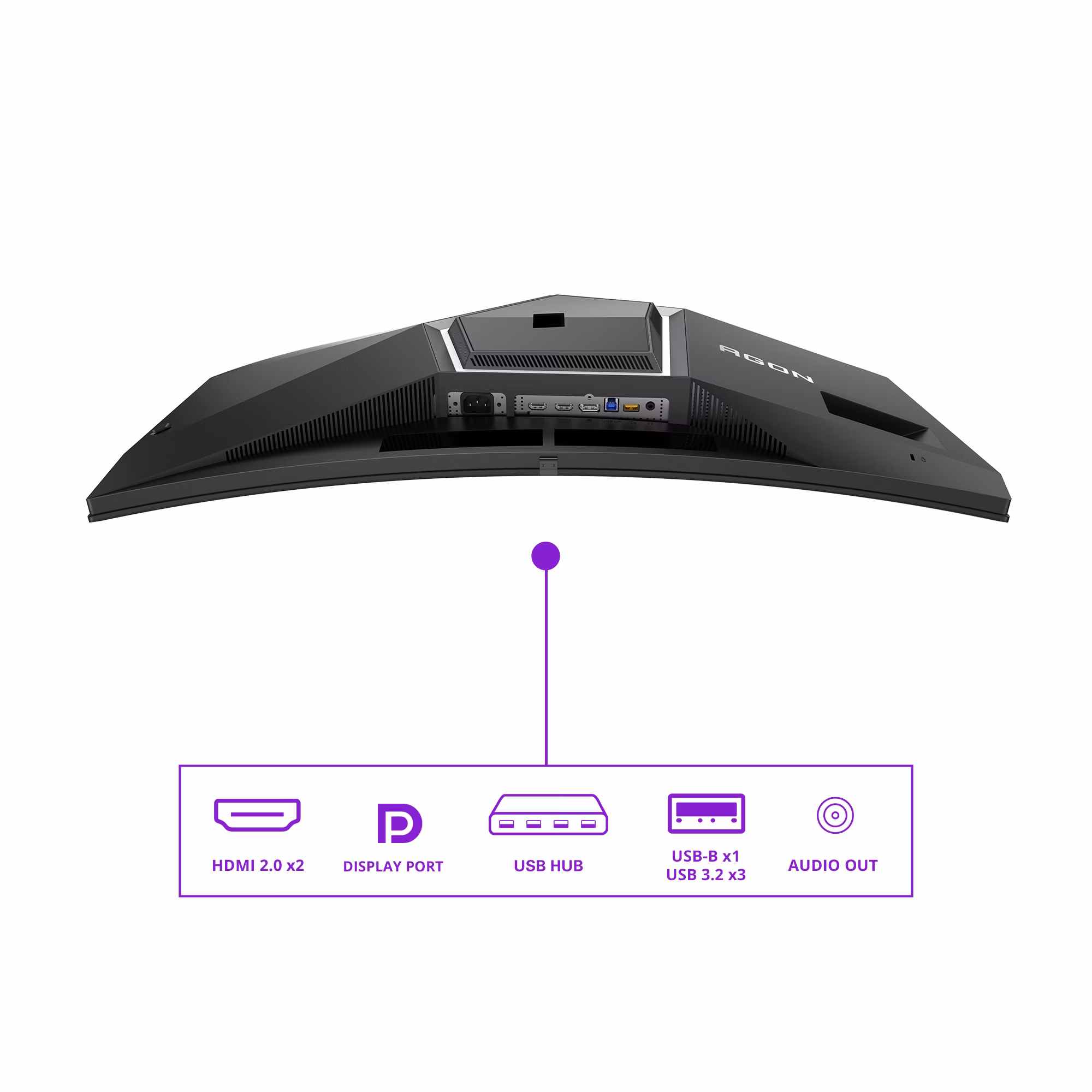 Monitor AOC OLED PRO AG346UCD 34" dunkelGrigio Nero WQHD QD-OLED Curvo USB Hub 175Hz 4 Monitor AOC OLED PRO AG346UCD 34" dunkelGrigio Nero WQHD QD-OLED Curvo USB Hub 175Hz - immagine 4