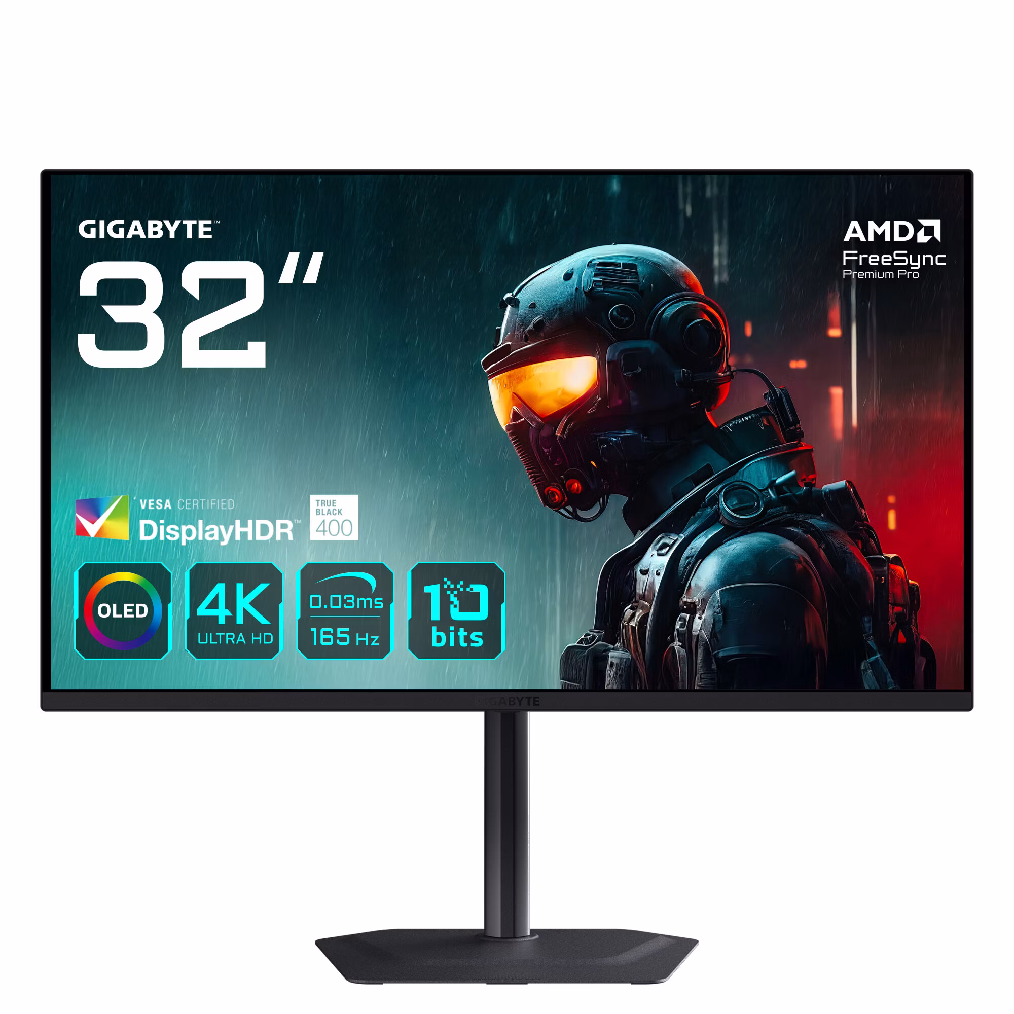 Monitor GIGABYTE MO32U 32" 165Hz OLED FreeSync Premium Pro Nero