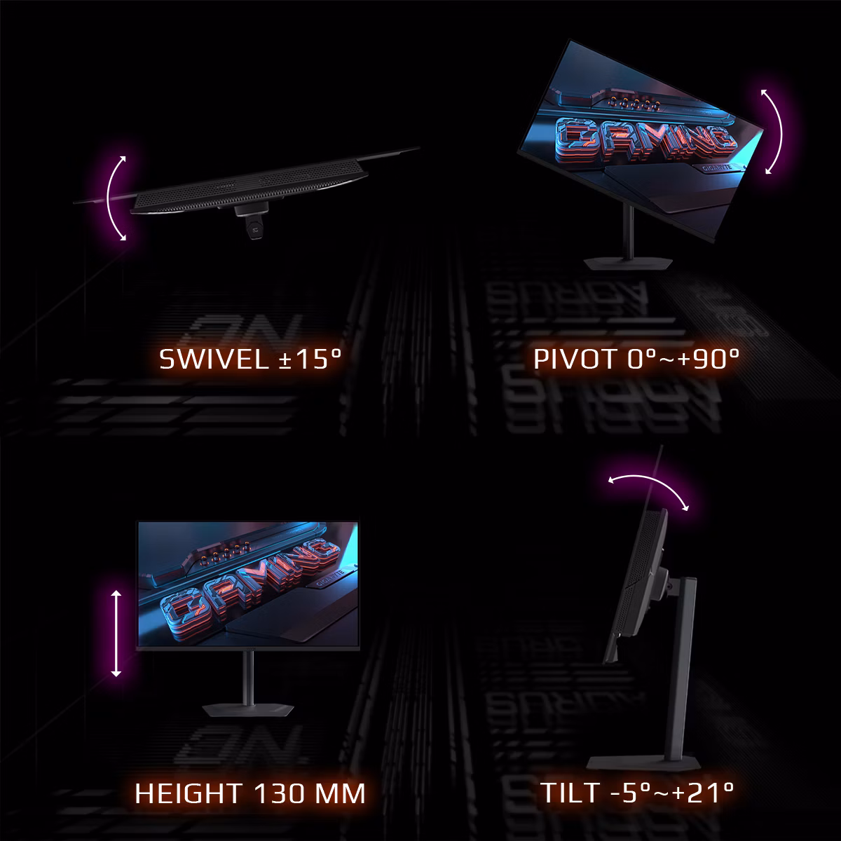Monitor GIGABYTE MO32U 32" 165Hz OLED FreeSync Premium Pro Nero 14 Monitor GIGABYTE MO32U 32" 165Hz OLED FreeSync Premium Pro Nero - immagine 14