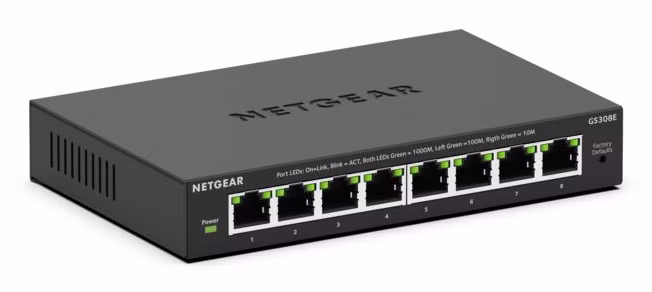 Switch NETGEAR 8-port 10/100/1000 GS308E-400EUS 2 Switch NETGEAR 8-port 10/100/1000 GS308E-400EUS - immagine 2