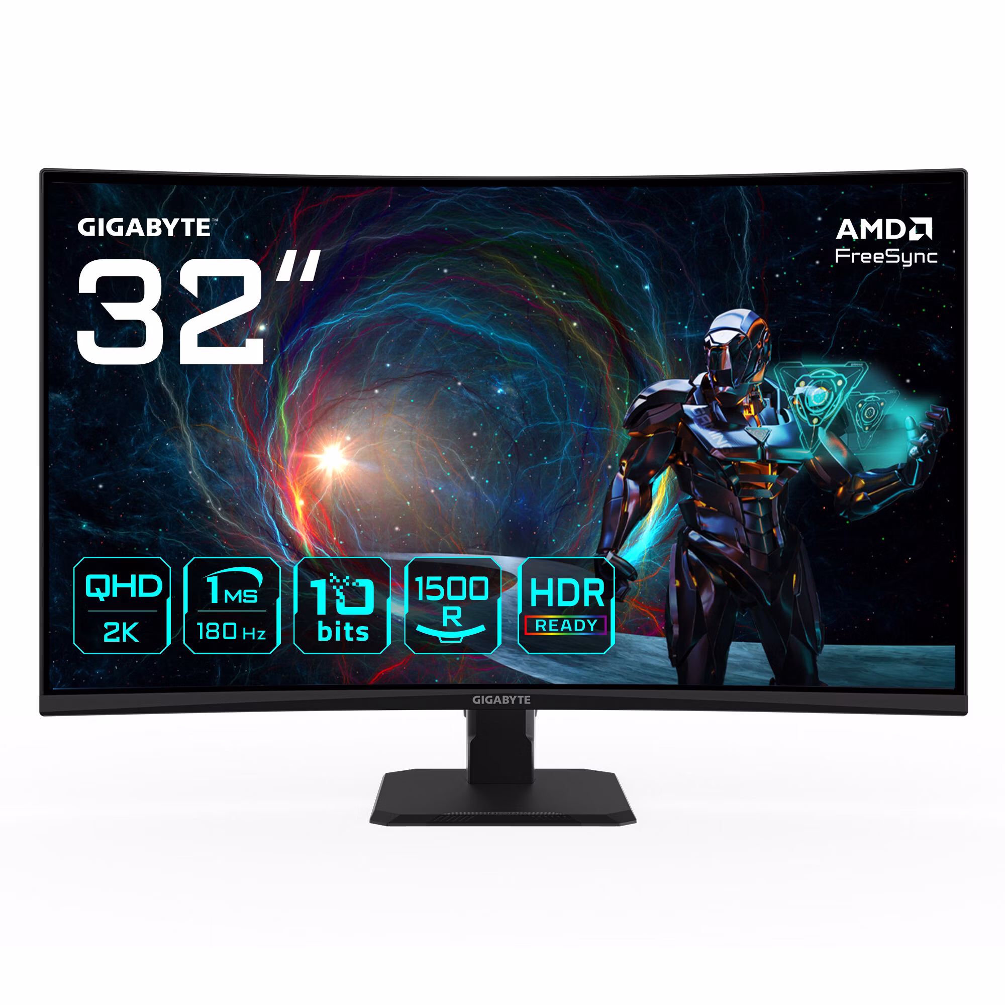 Monitor GIGABYTE GS32QCA EU 32" Curvo Gaming 180Hz WQHD VA AdaptiveSync