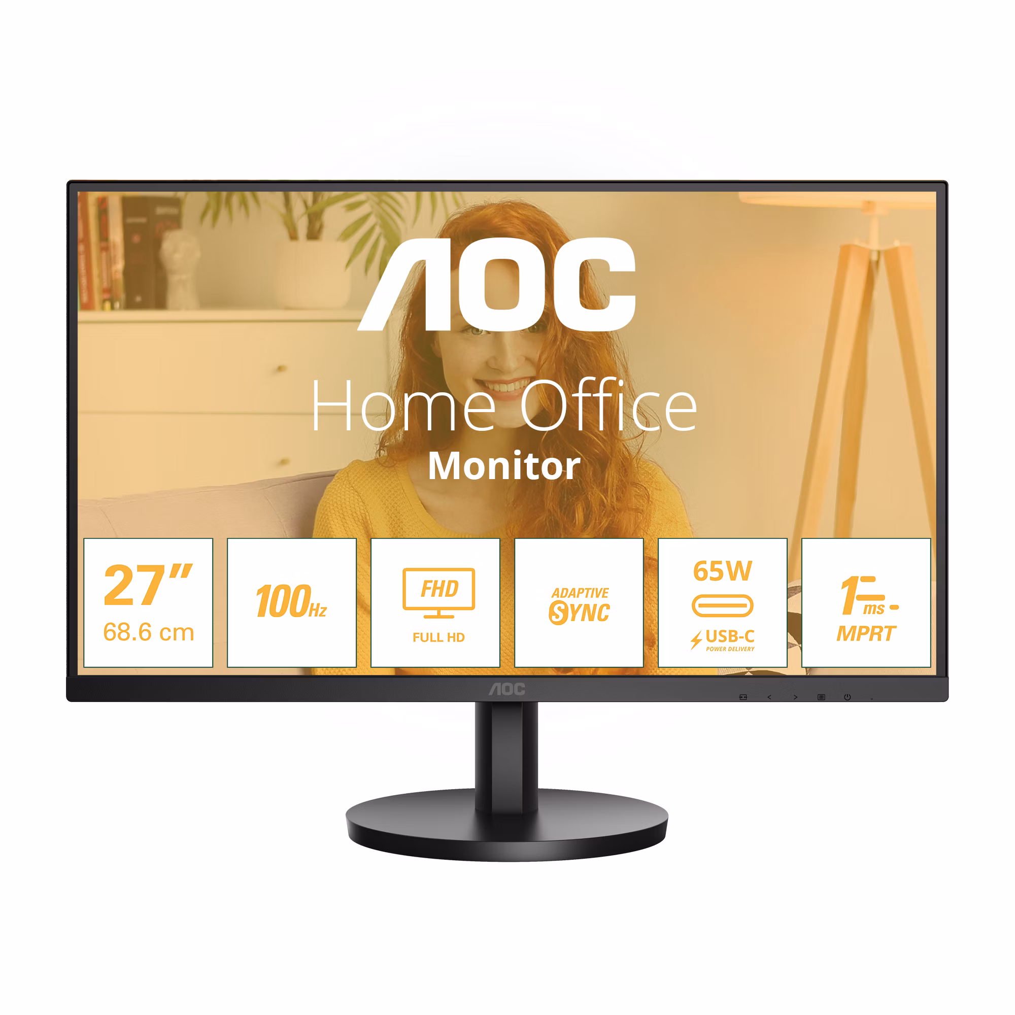 MONITOR AOC 27B3CA2 27'' FullHD IPS Adaptive-Sync 100Hz LED NERO