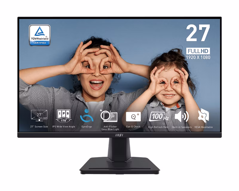Monitor MSI PRO MP275QDE 27" Nero WQHD IPS Adaptive-Sync HDR 100Hz