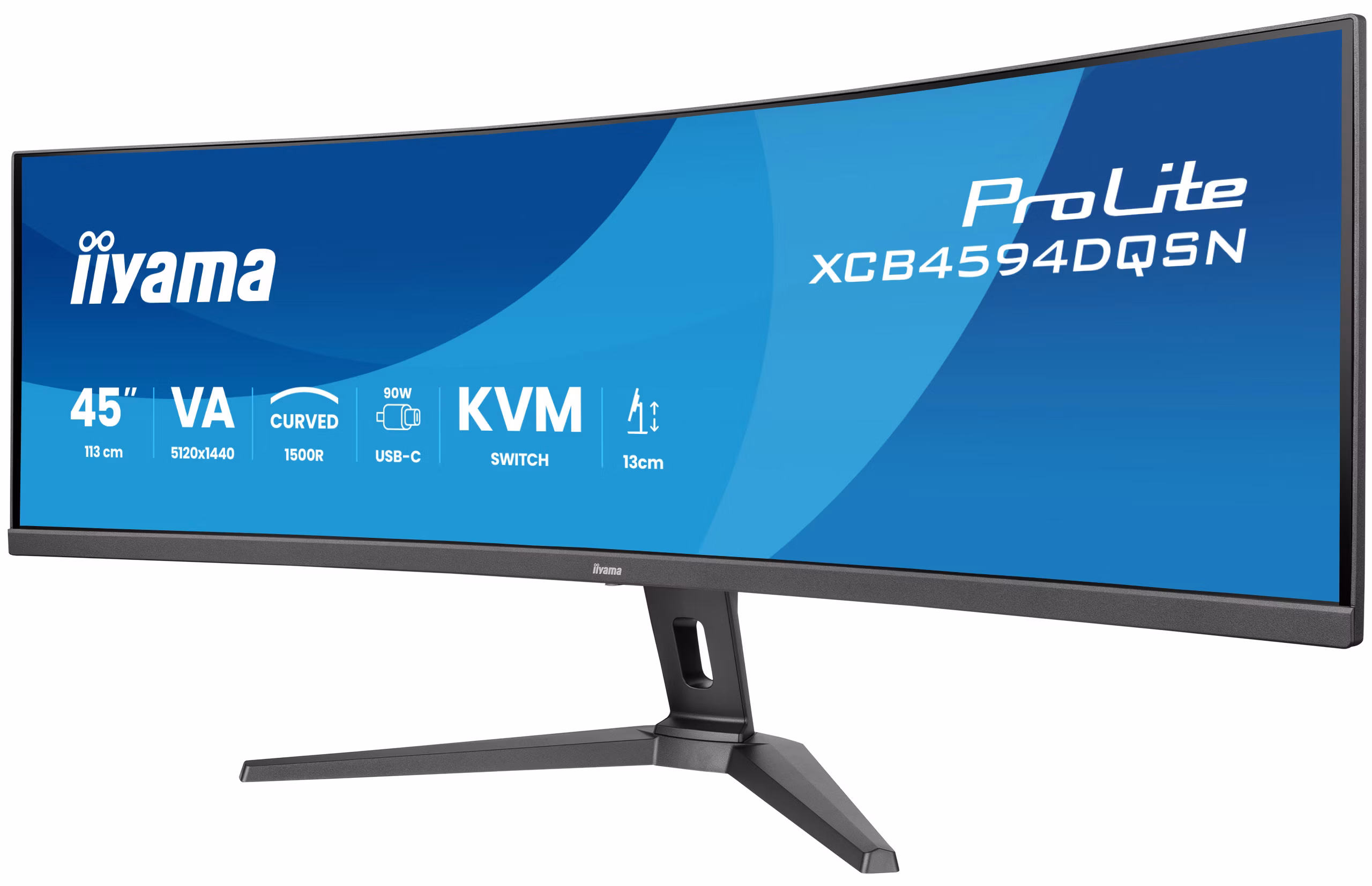 Monitor Iiyama ProLite XCB4594DQSN-B1 45'' DQHD Curvo Nero 3 Monitor Iiyama ProLite XCB4594DQSN-B1 45'' DQHD Curvo Nero - immagine 3