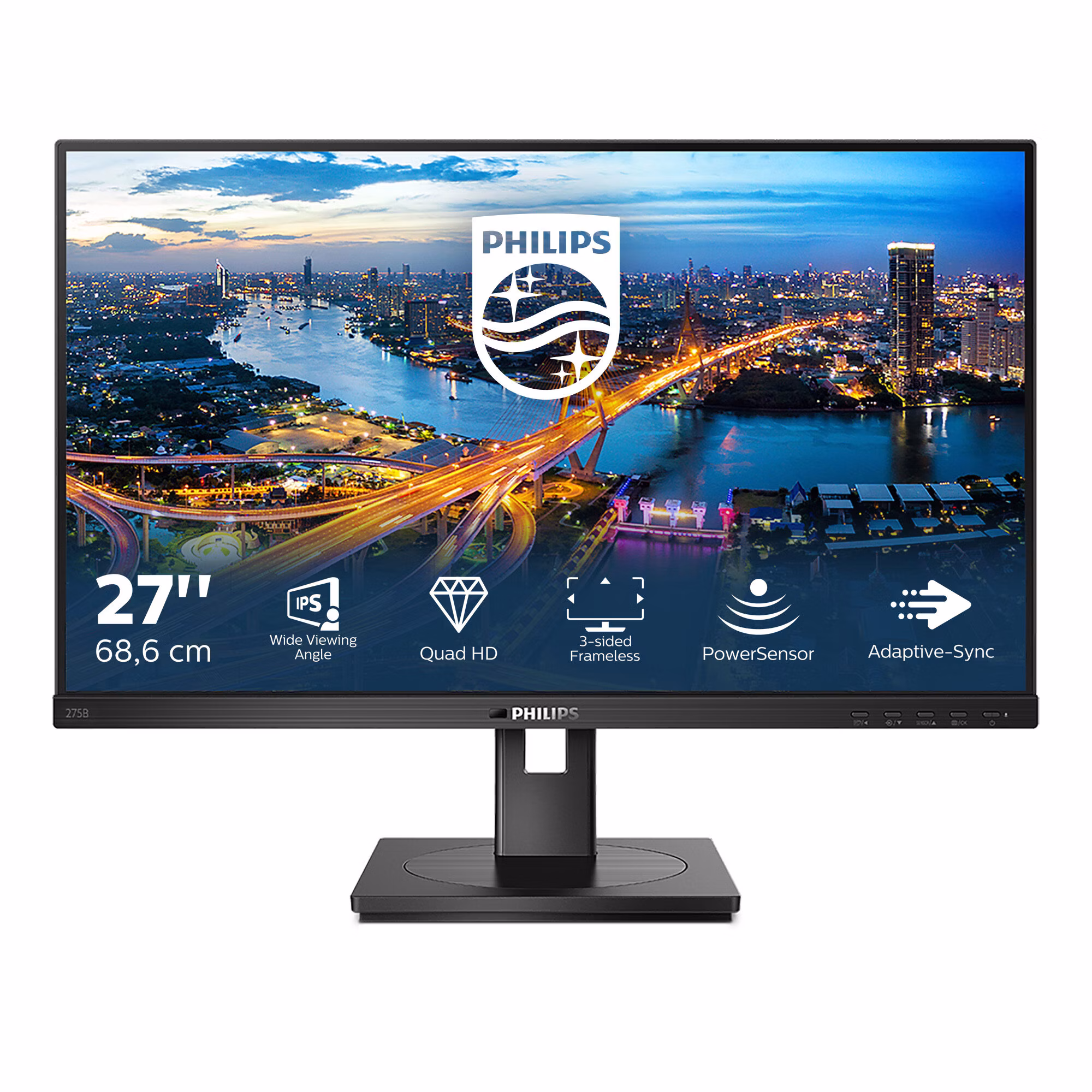 Monitor Philips 275B1/00 27'' QHD IPS 75 Hz HDMI LED Nero