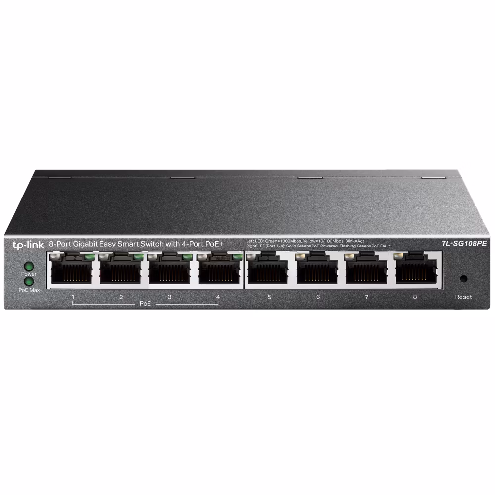 Switch TP-Link 4 porte 10/100/1000 Easy Smart TL-SG108PE
