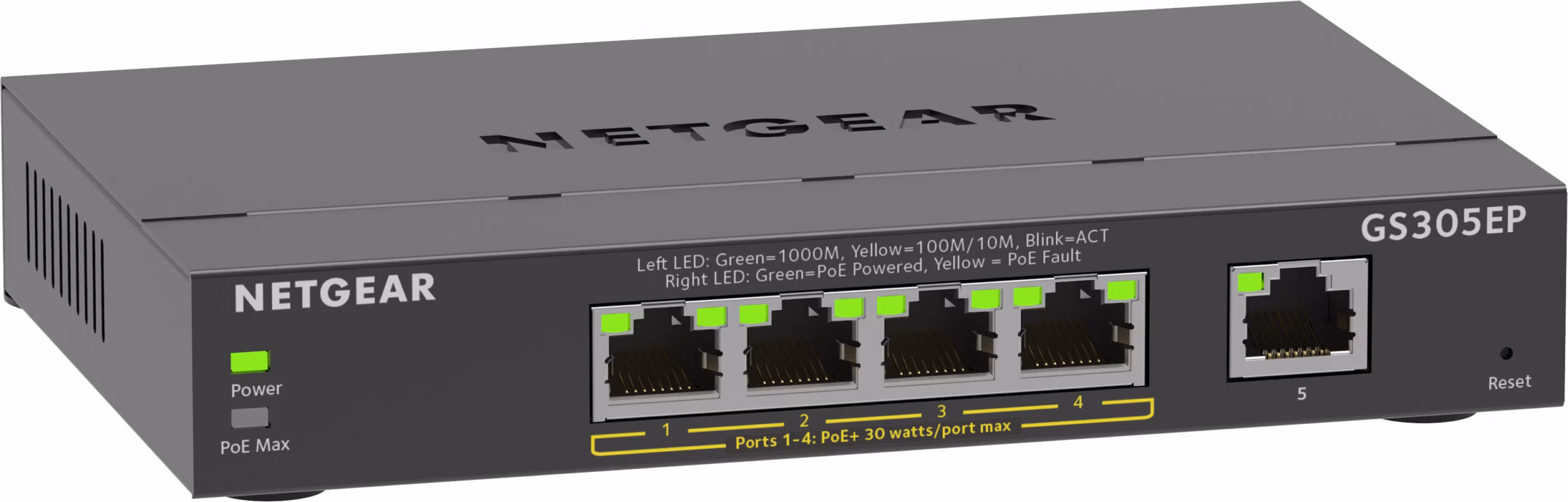 Switch Netgear Plus 5-port 10/100/1000 GS305EP-100PES