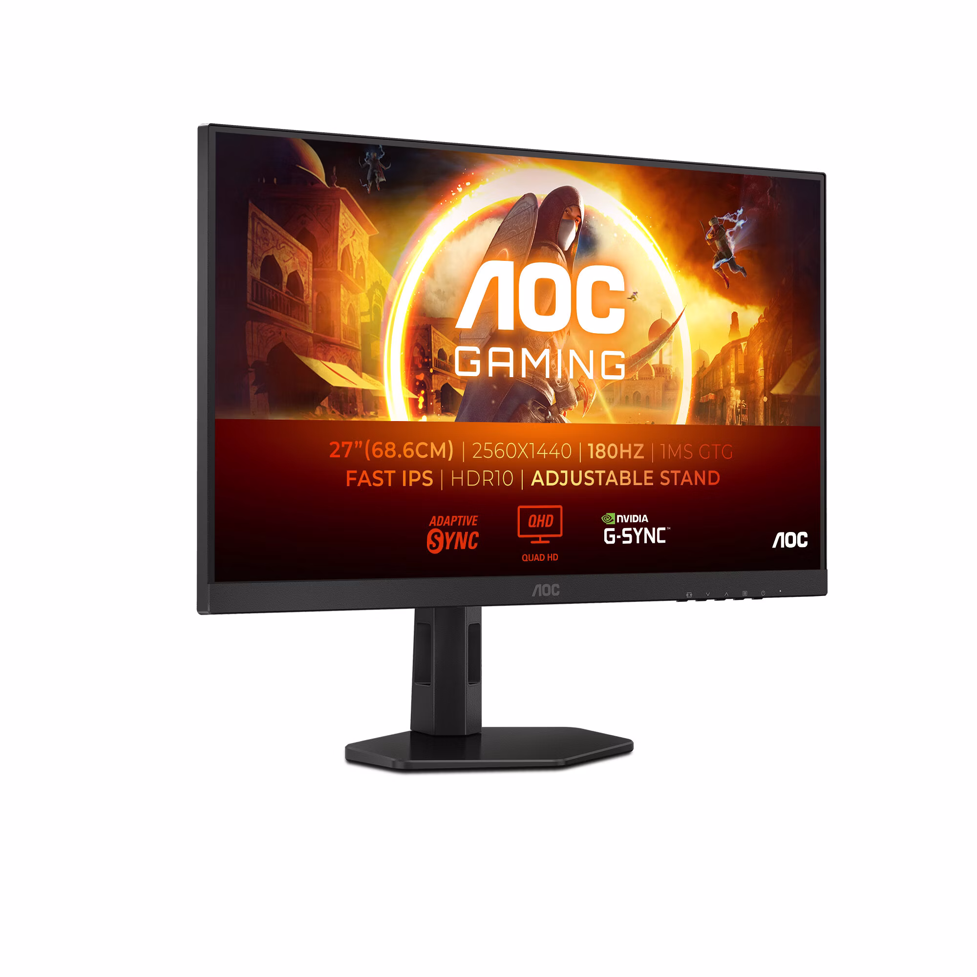 Monitor AOC Q27G4XF 27" Nero QHD IPS HDR Adaptive-Sync 180Hz