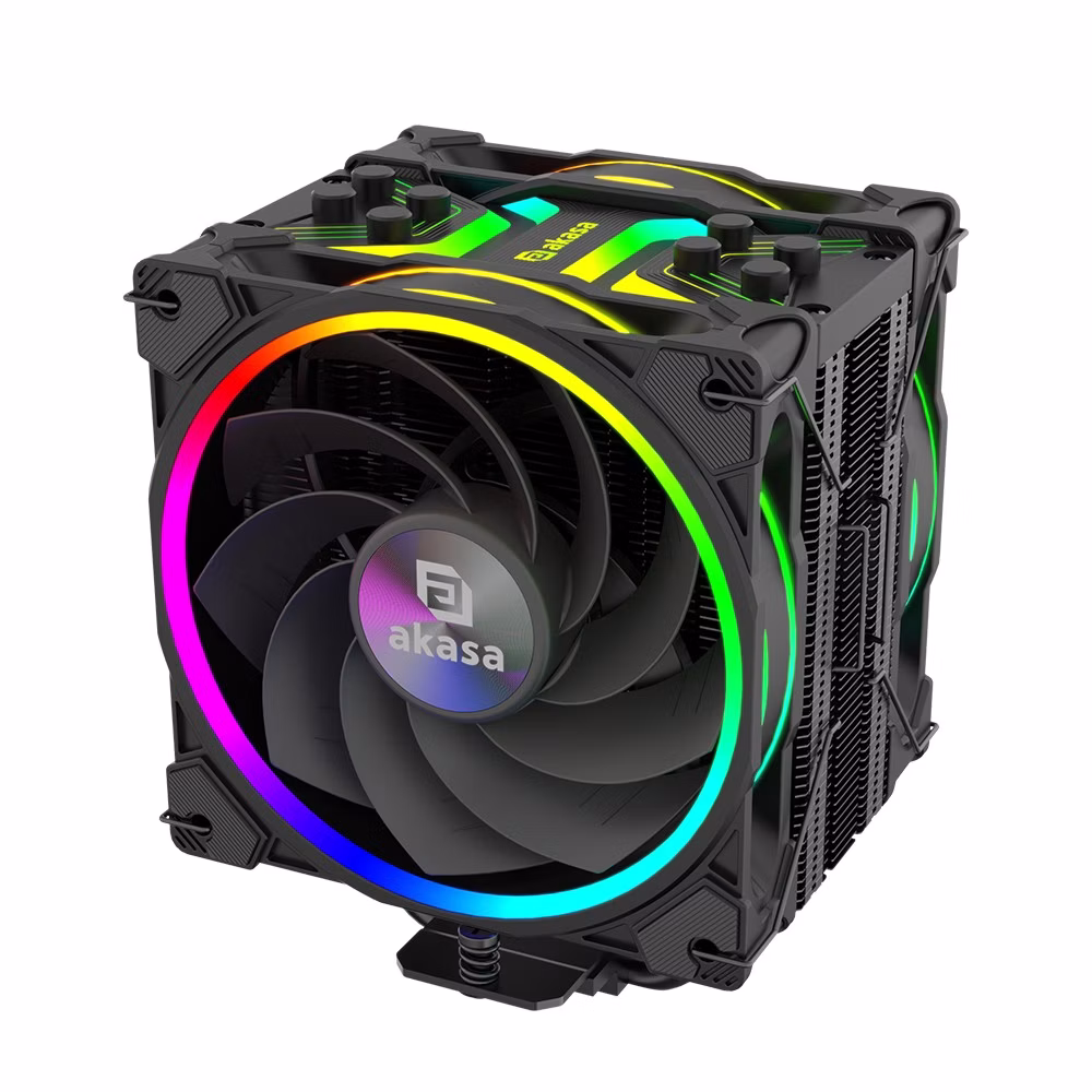 Akasa H4 Plus CPU cooler + AR12 Reverse Blade Fan 1 Akasa H4 Plus CPU cooler + AR12 Reverse Blade Fan