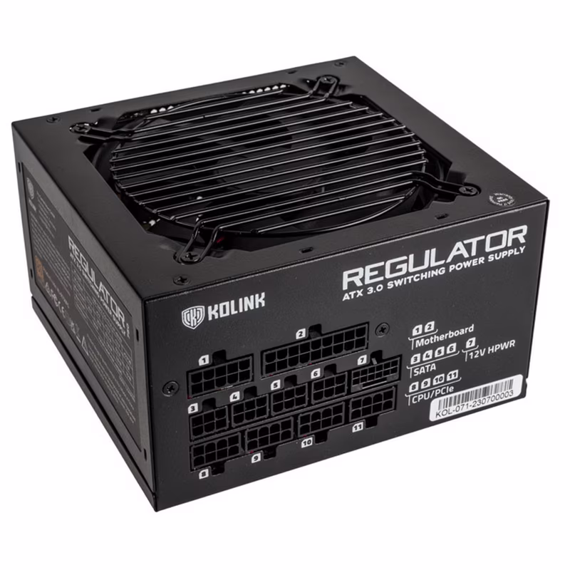 Alimentatore Kolink Regulator 80 PLUS Gold ATX 3.0 PCIe 5.0 750W