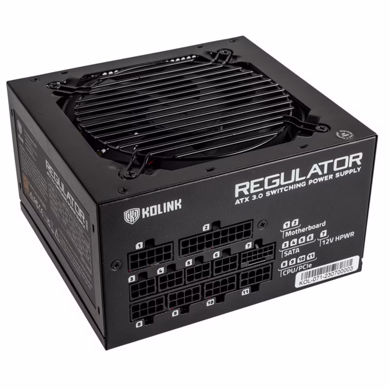 Alimentatore Kolink Regulator 80 PLUS Gold, ATX 3.0 PCIe 5.0 850W