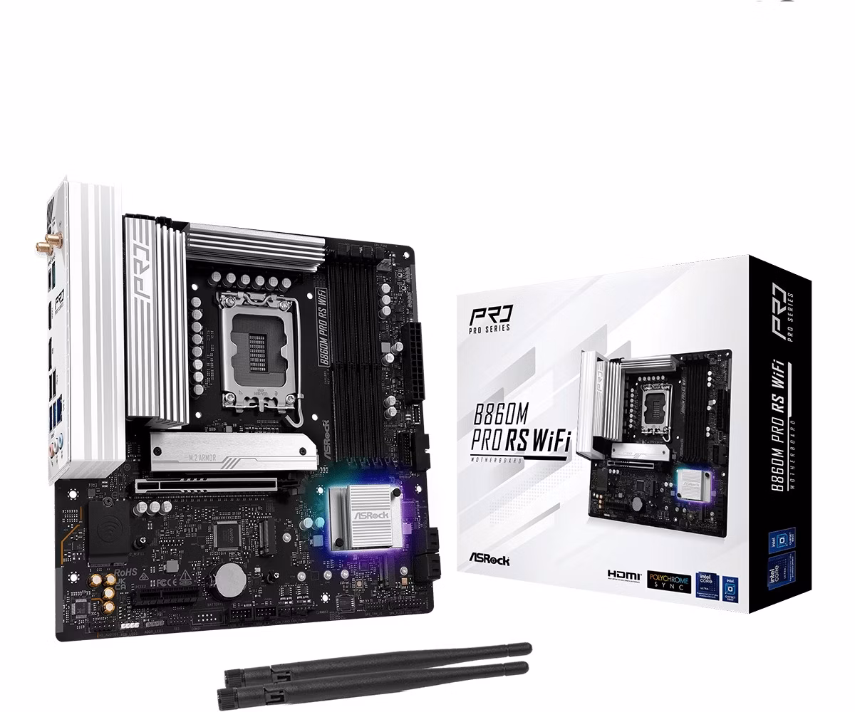 Scheda Madre ASROCK B860M Pro RS WiFi Micro-ATX DDR5 Socket LGA 1851