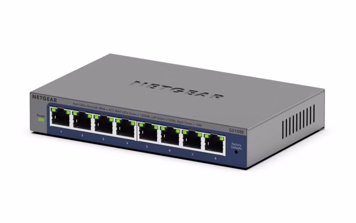 Switch NETGEAR PLUS 8-port 10/100/1000 GS108E-400EUS
