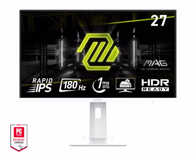 Monitor MSI MAG 274PFWDE 27" Bianco Full HD Rapid-IPS HDR Adaptive-Sync 180Hz