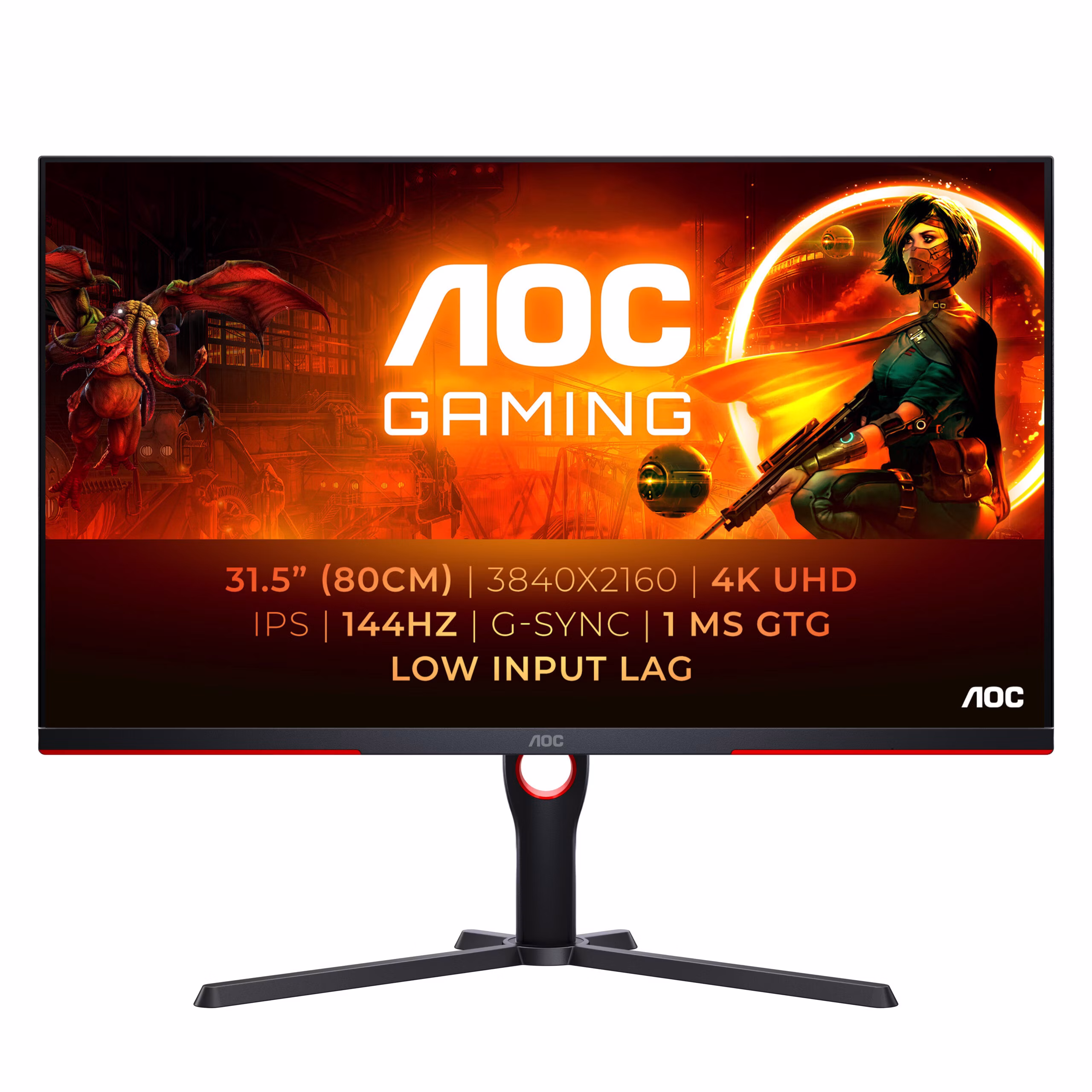 Monitor AOC AGON U32G3X/BK 32'' UltraHD/4K IPS Nero/Rosso
