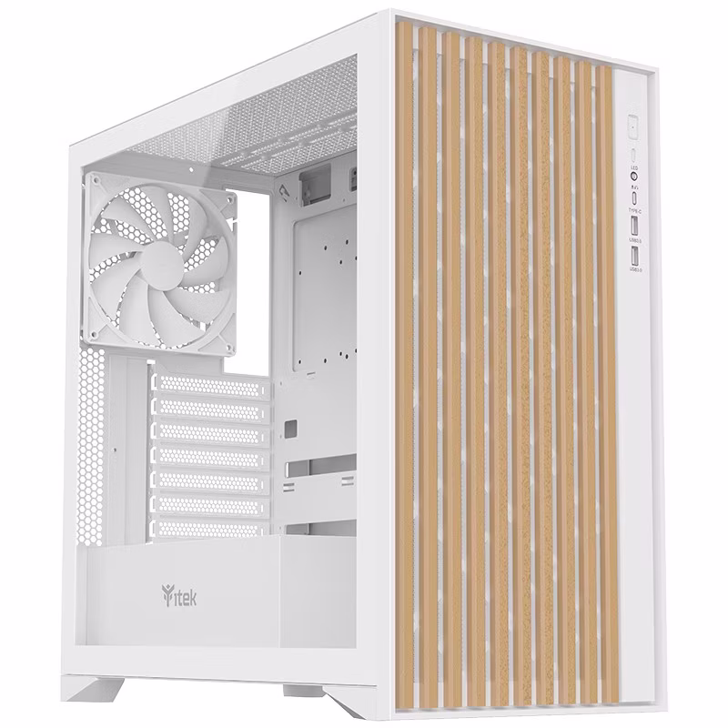 Case Itek WOODY Mini Tower Bianco