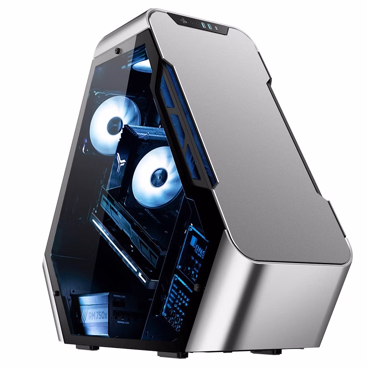 Case Jonsbo TR03-G Showcase Vetro Temperato Silver