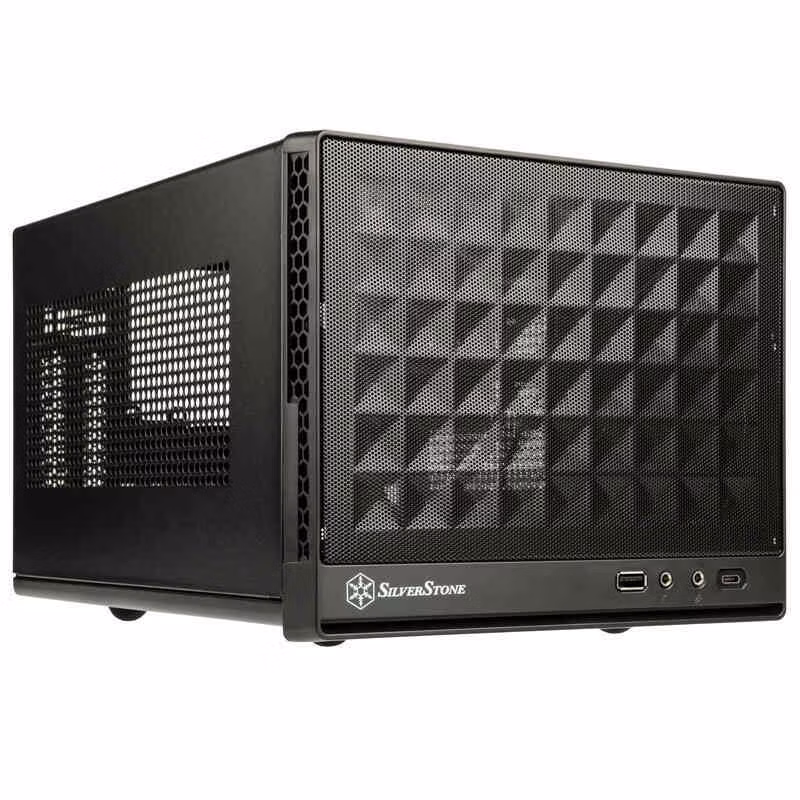 Case SilverStone SST-SG13B-C Sugo 13 Mini-ITX Mesh Front Panel USB Type C Nero