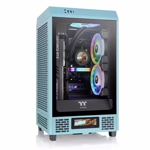 Case ThermalTake The Tower 200 Mini-Tower Vetro Temperato Turchese