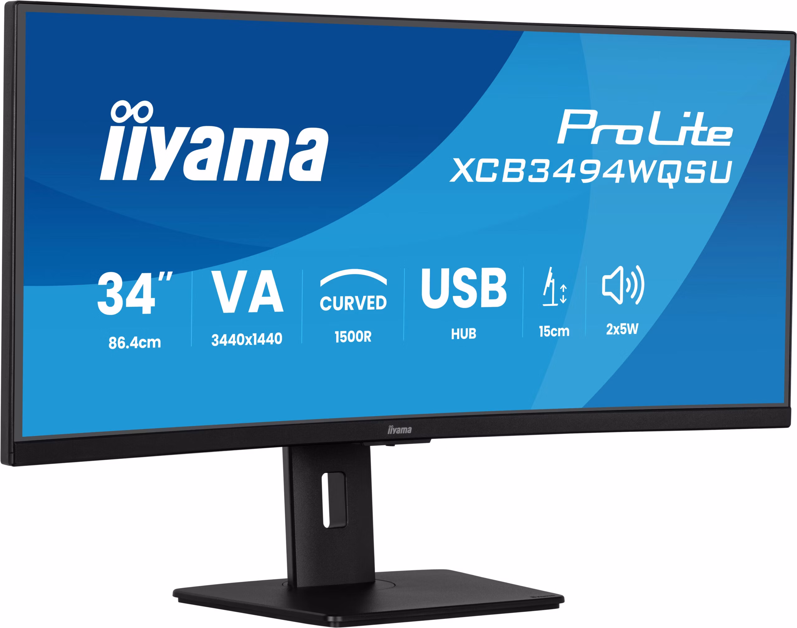 Monitor iiyama ProLite XCB3494WQSU-B1 34" Curvo Full HD LED AMD FreeSync PremiumNero