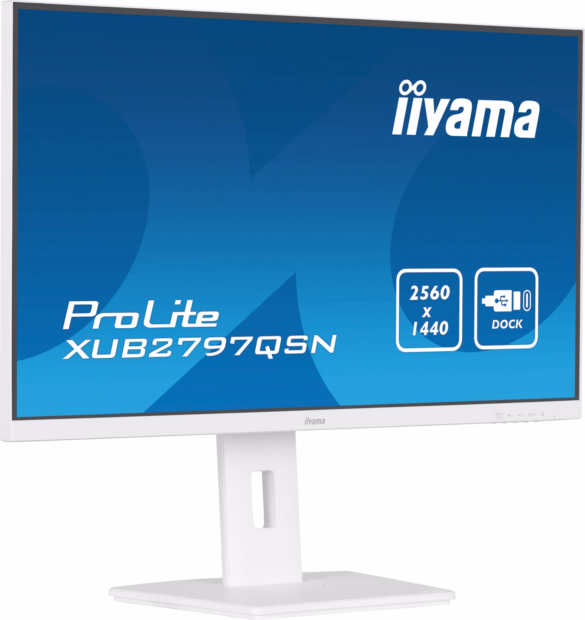 Monitor IIYAMA ProLite XUB2797QSN-W2 27" Bianco QHD IPS Adaptive Sync USB-C Dock RJ 45 100Hz 5 Monitor IIYAMA ProLite XUB2797QSN-W2 27" Bianco QHD IPS Adaptive Sync USB-C Dock RJ 45 100Hz - immagine 5