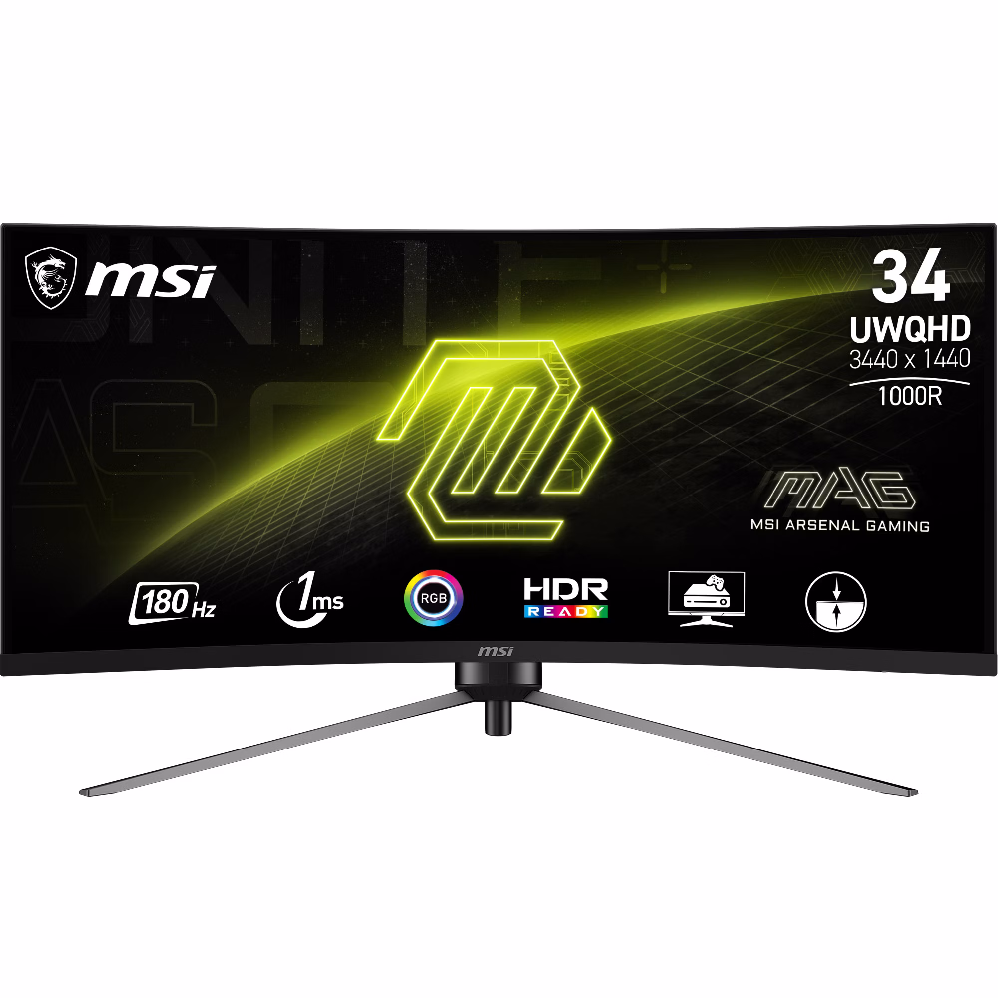 Monitor MSI MAG 345CQRDE 34'' UWQHD VA Curvo 180Hz Nero