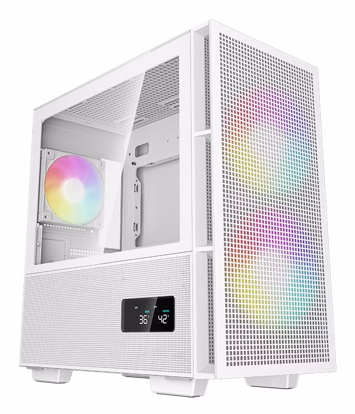 Case DeepCool R-CH360-WHAPE3D-G-1 computer case Micro Tower Bianco