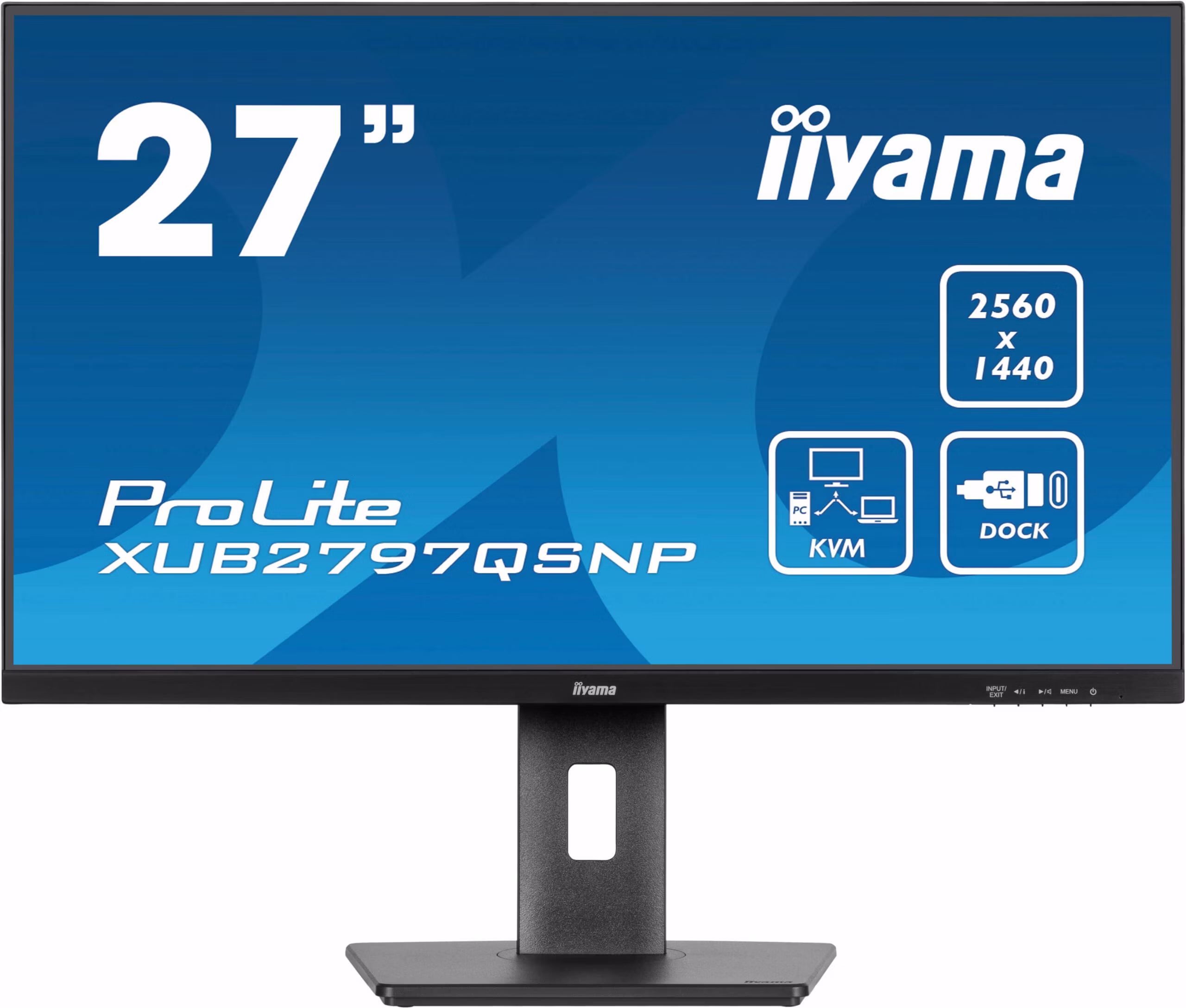 Monitor IIyama ProLite XUB2797QSNP-B1 27'' WQHD IPS USB-C-100Hz Nero Matt 2 Monitor IIyama ProLite XUB2797QSNP-B1 27'' WQHD IPS USB-C-100Hz Nero Matt - immagine 2