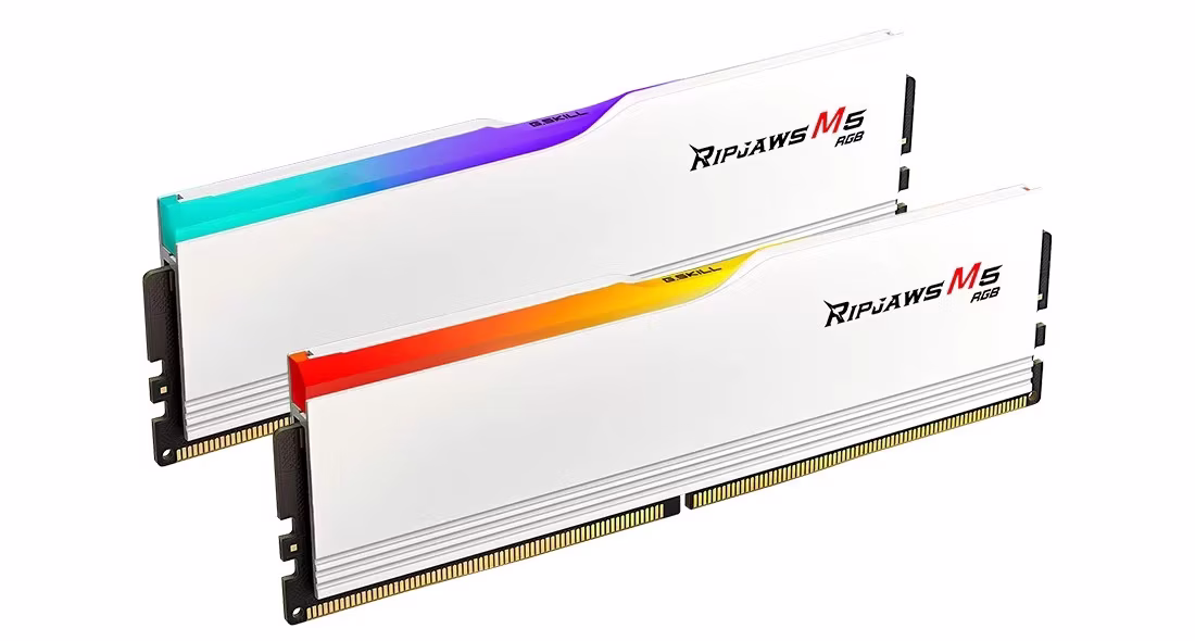 Ram G.Skill Ripjaws M5 DDR5 6000Mhz 32GB (2x16GB) RGB CL28 Bianco XMP