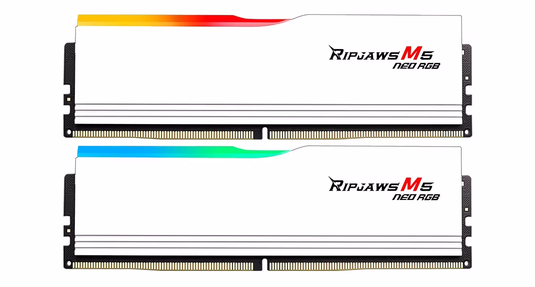 Ram G.Skill Ripjaws M5 NEO DDR5 6000Mhz 64GB (2x32GB) RGB CL28 Bianco EXPO