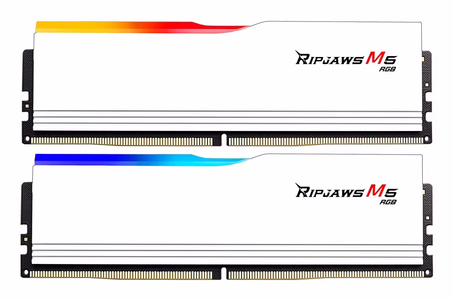 Ram G.Skill Ripjaws M5 DDR5 6000Mhz 64GB (2x32GB) RGB CL28 Bianco XMP