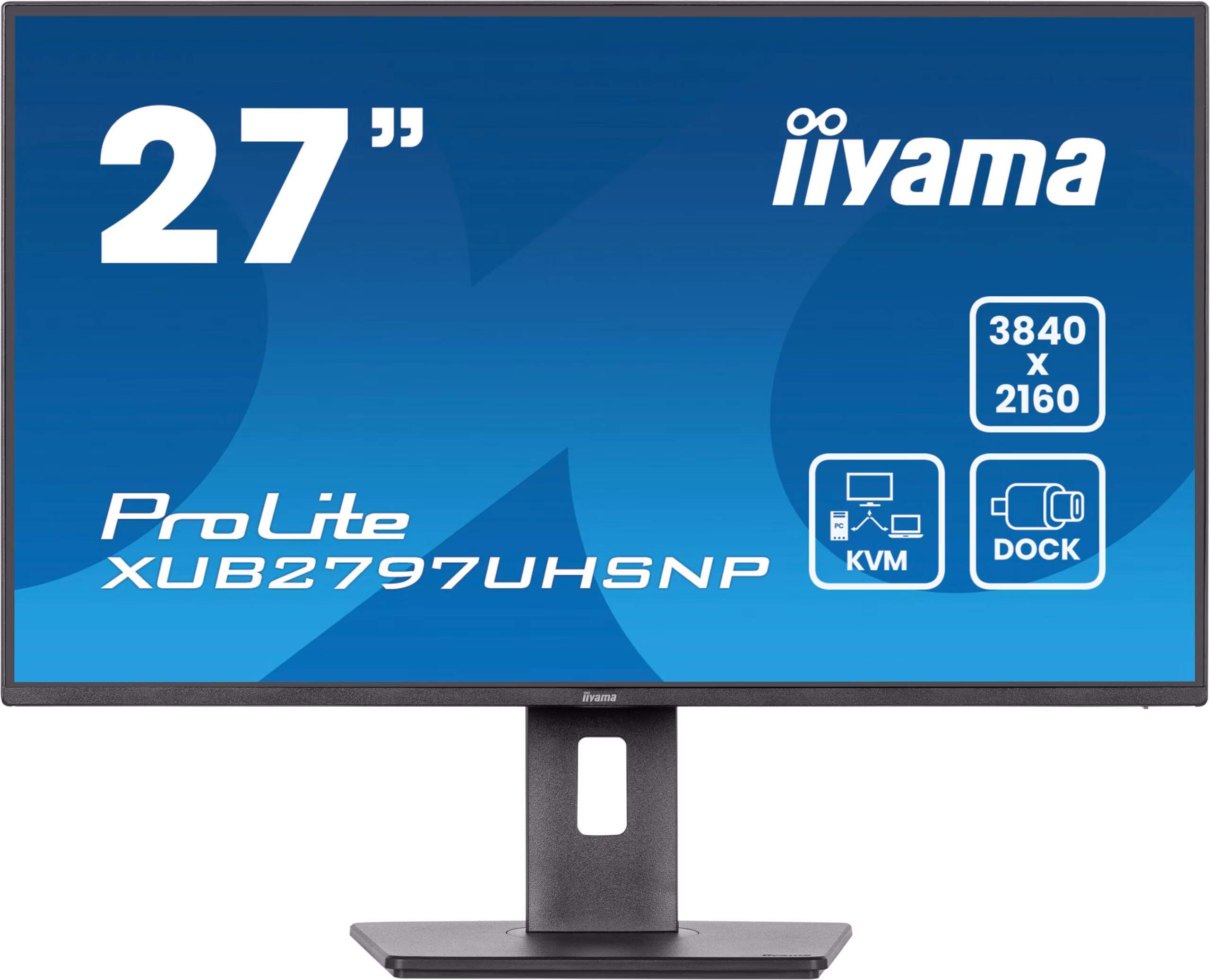 Monitor IIYAMA ProLite XUB2797UHSNP-B1 27" Nero 4K UHD IPS USB-C-Dock KVM-Switch RJ45 2 Monitor IIYAMA ProLite XUB2797UHSNP-B1 27" Nero 4K UHD IPS USB-C-Dock KVM-Switch RJ45 - immagine 2