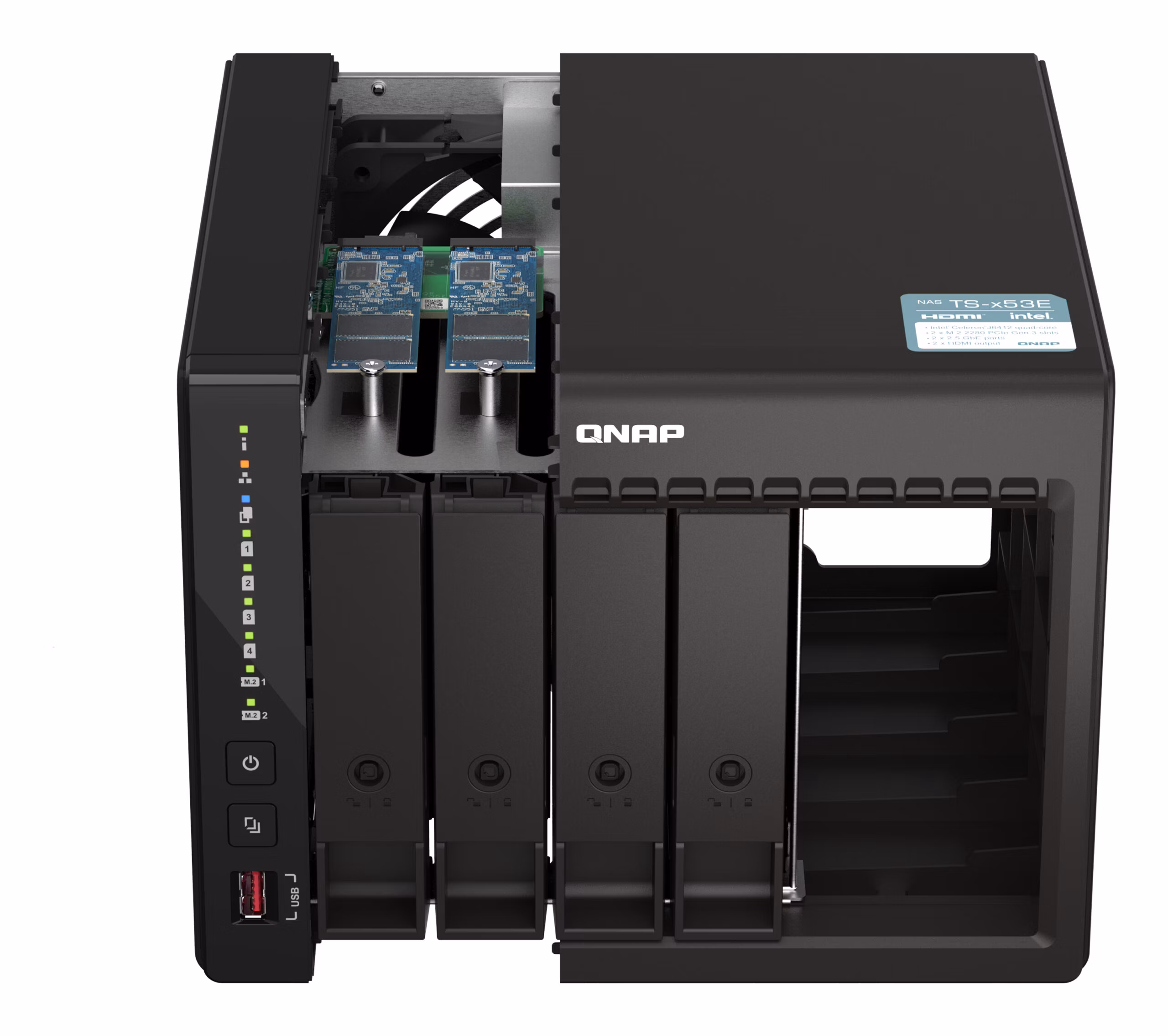 Nas QNAP TS-453E Nero J6412 2 Nas QNAP TS-453E Nero J6412 - immagine 2