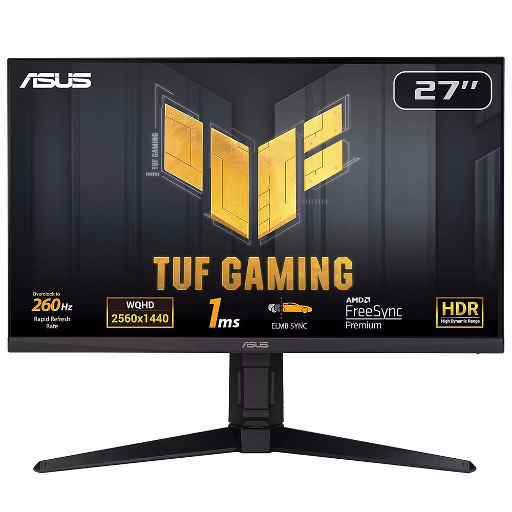 Monitor ASUS TUF Gaming VG27AQML1A 27'' QHD IPS AMD Free-Sync HDMI DisplayPort Nero