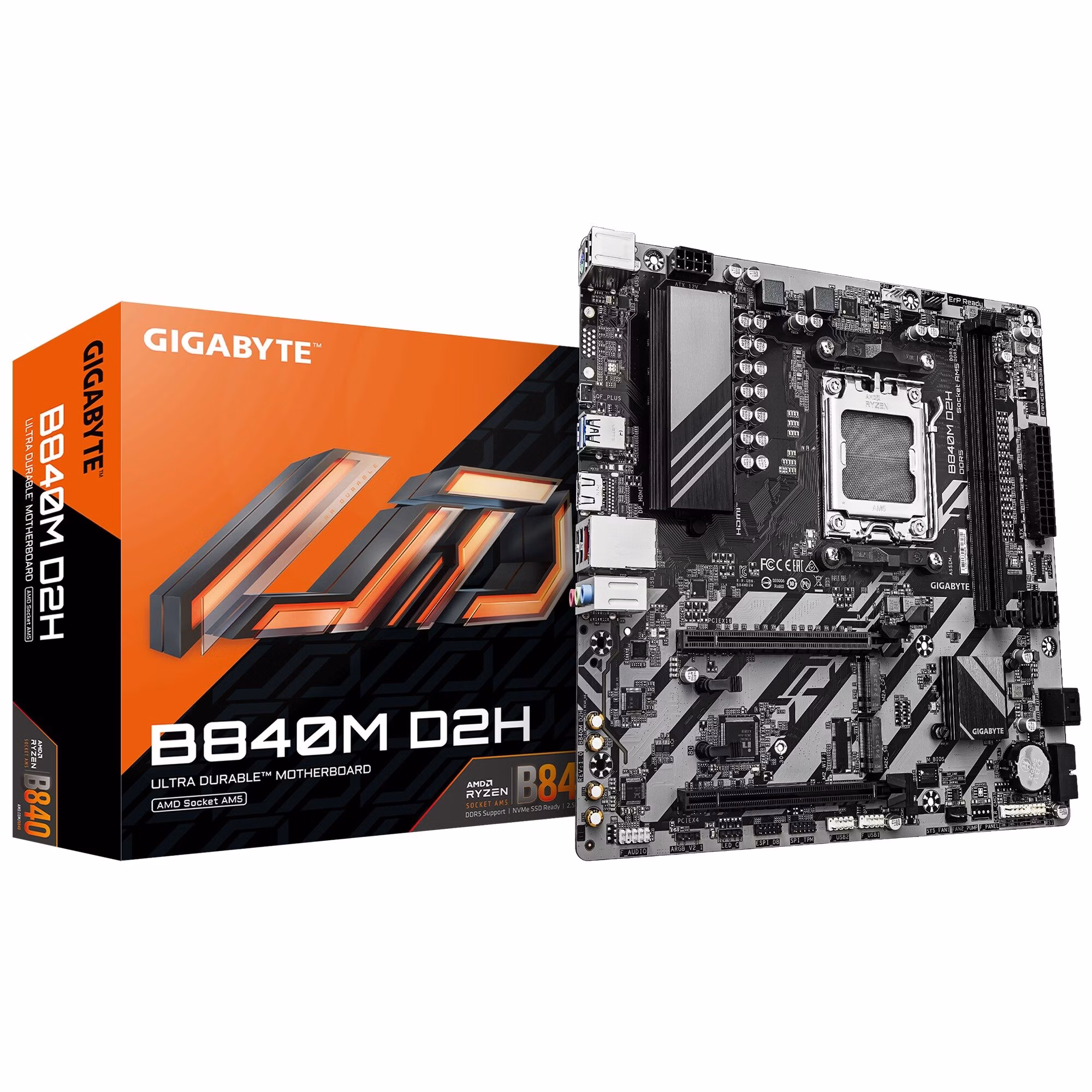 Scheda Madre Gigabyte GA-B840M D2H Micro-ATX DDR5 Socket AM5