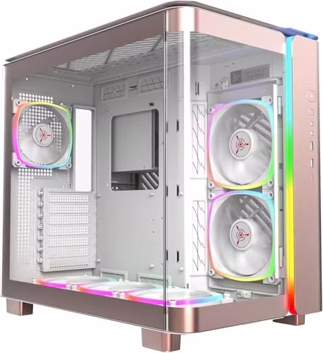 Case Montech KING 95 Pro Midi Tower Vetro Temperato Oro/Rosa 1 Case Montech KING 95 Pro Midi Tower Vetro Temperato Oro/Rosa