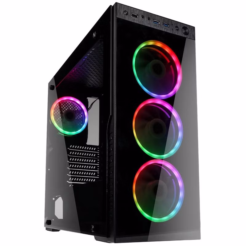 Case Kolink Horizon RGB Midi-Tower Tempered Glass Nero