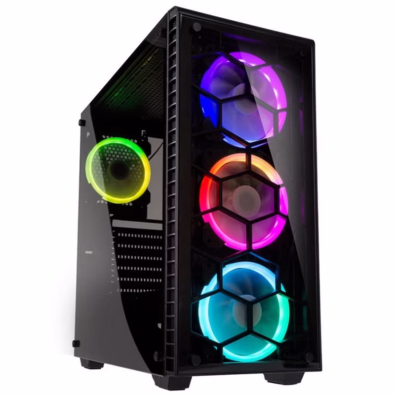 Case Kolink Observatory HF Glass Core Midi Tower Nero