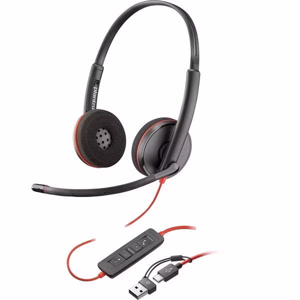 Headset HP Poly Blackwire 3220 Nero