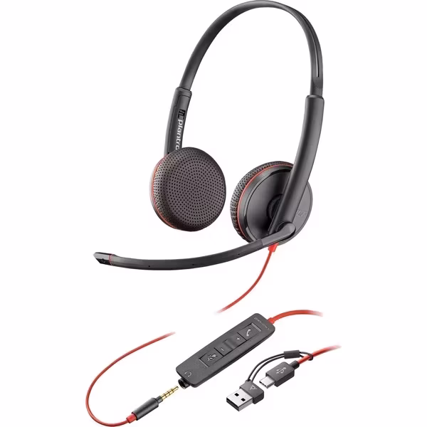 Headset HP Poly Blackwire 3225 Nero