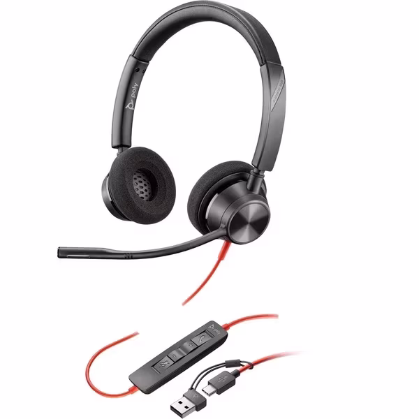Headset HP Poly Blackwire 3320 Nero