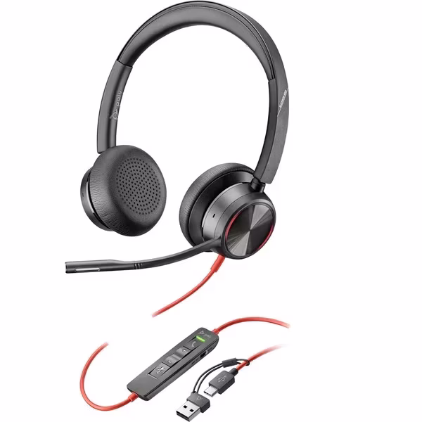 Headset HP Poly Blackwire 8225 Nero