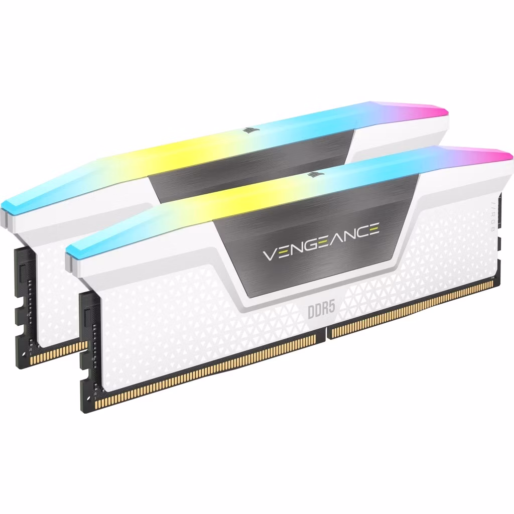 Ram CORSAIR VENGEANCE DDR5 6400Mhz 32 GB (2X16) RGB XMP 3.0 CL36 BIANCO