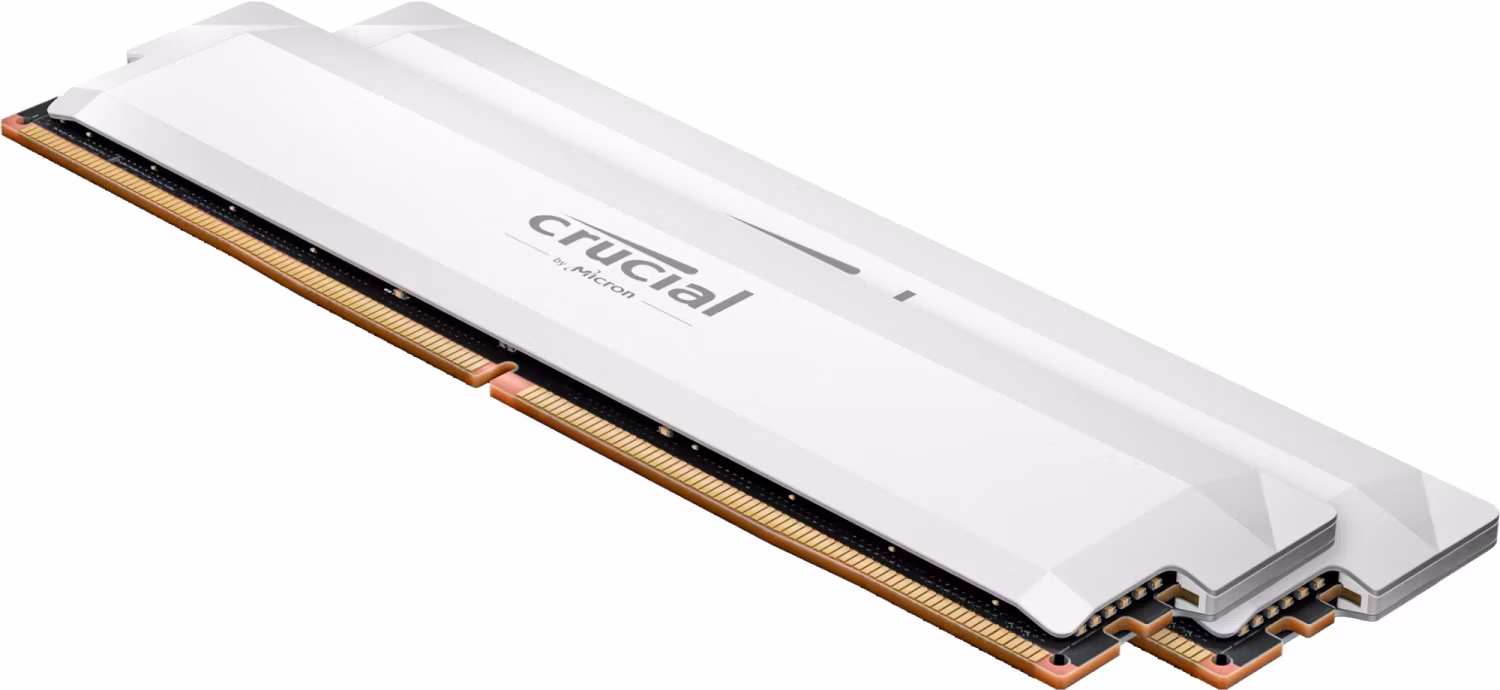 Ram Crucial Pro DDR5 6000Mhz (2x16) 32GB Bianco XMP EXPO CL36 1 Ram Crucial Pro DDR5 6000Mhz (2x16) 32GB Bianco XMP EXPO CL36