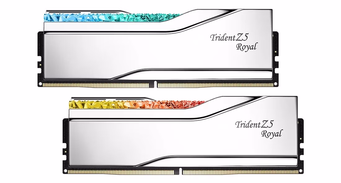 Ram G.Skill Trident Z5 Royale DDR5 6400Mhz (2x16) 32GB argento XMP CL32 1 Ram G.Skill Trident Z5 Royale DDR5 6400Mhz (2x16) 32GB argento XMP CL32
