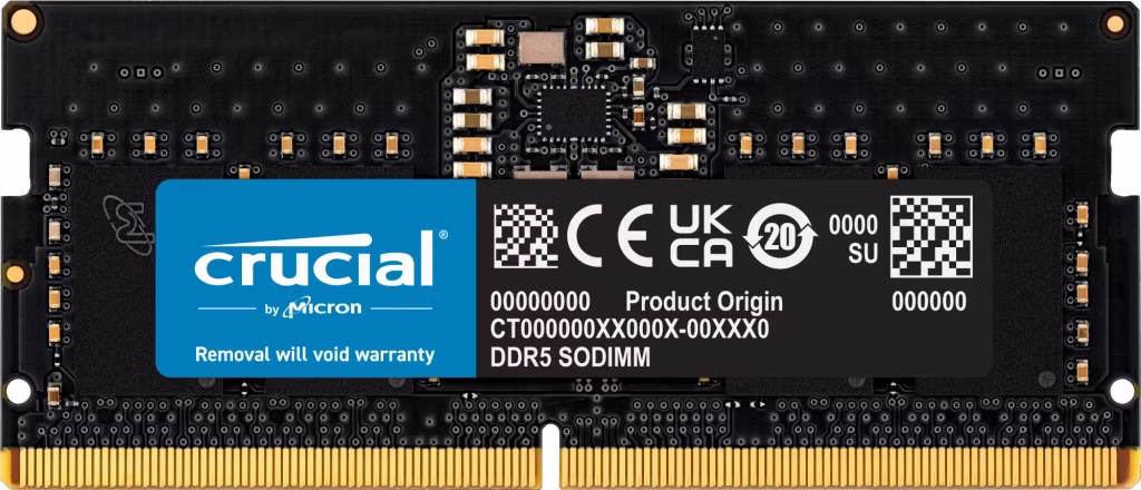 S O 8GB DDR5 PC 5600 Crucial CT8G56C46S5 1x8GB