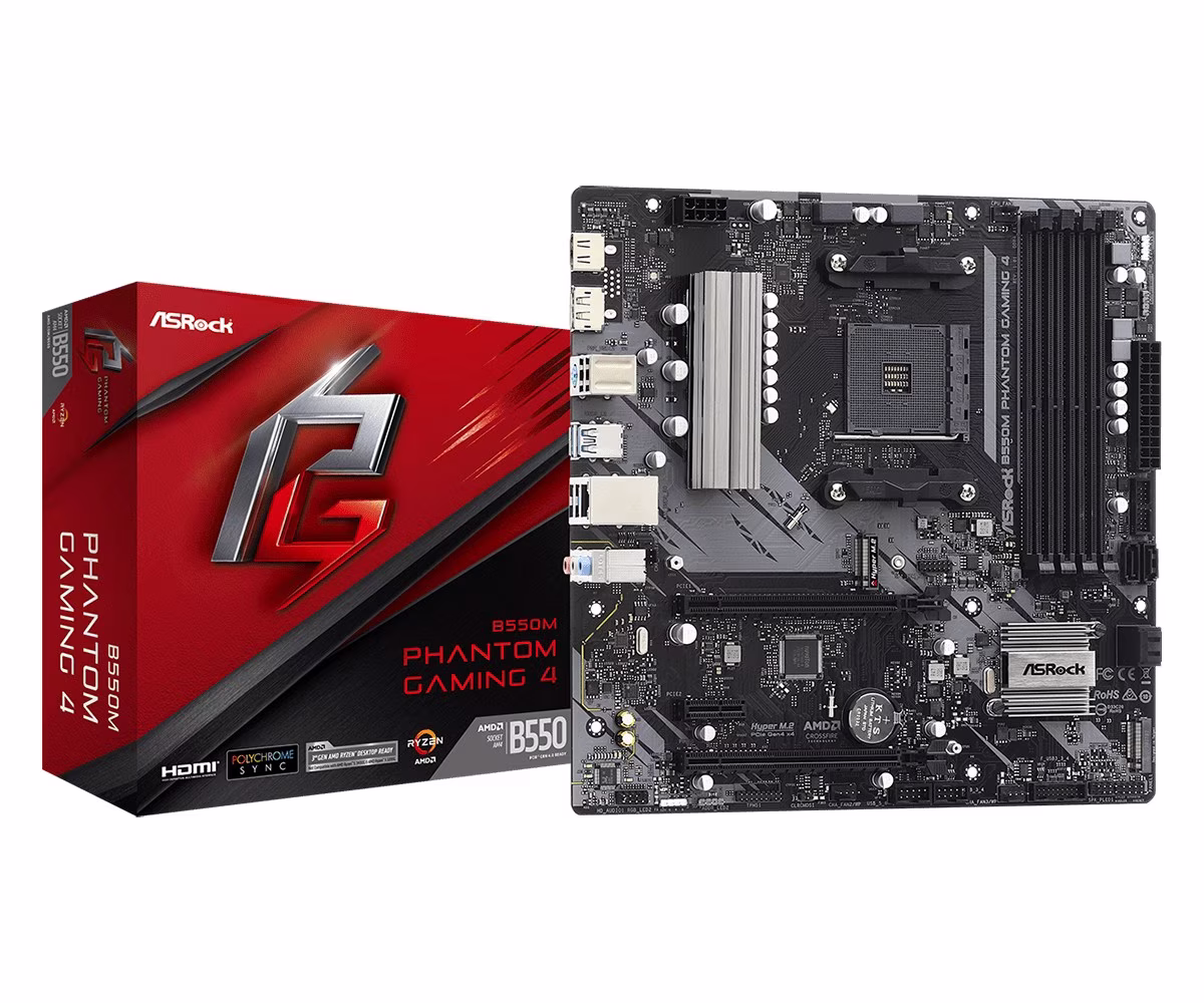 Scheda madre ASROCK B550M Phantom Gaming 4 socket AM4 1 Scheda madre ASROCK B550M Phantom Gaming 4 socket AM4