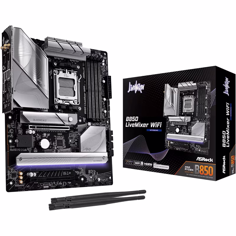 Scheda Madre ASROCK B850 LiveMixer WIFI Socket AM5 DDR5 ATX