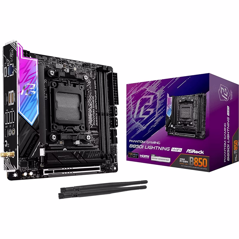 Scheda Madre ASROCK B850I Phantom Gaming Lightning WIFI Socket AM5 DDR5 Mini ITX