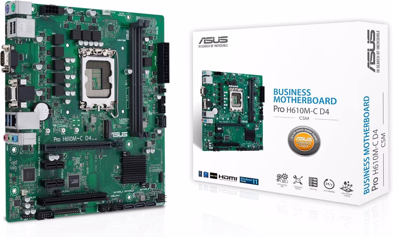 Scheda madre ASUS PRO H610M-C-CSM D4 socket 1700